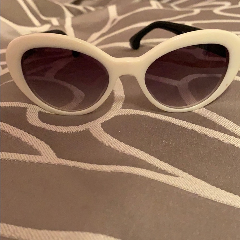 Prada white and black sunglasses